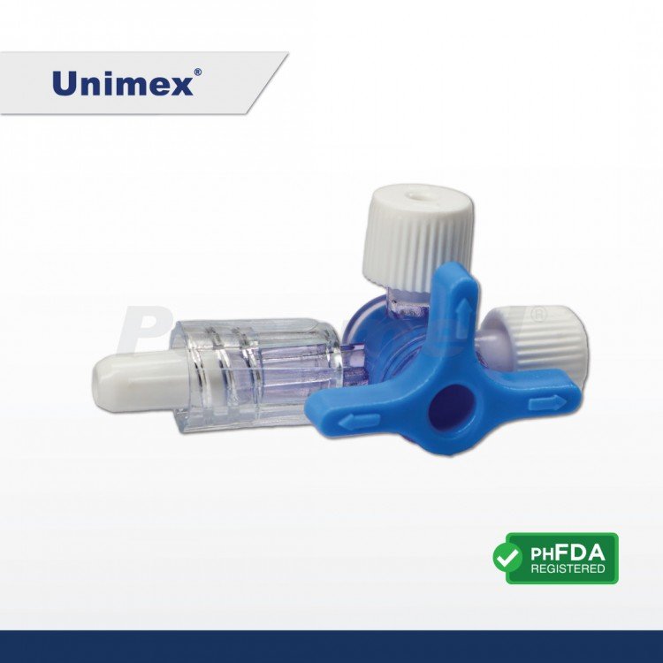 Unimex 3-Way Stopcock Lipid-Resistant (sold by box of 50s)